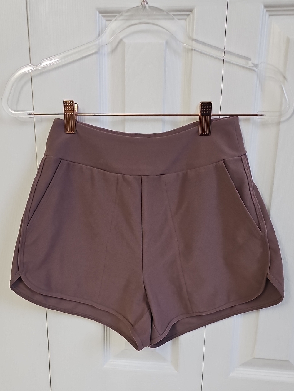 Abercrombie & Fitch Mauve High-Rise Athletic Lounge Shorts with Pockets